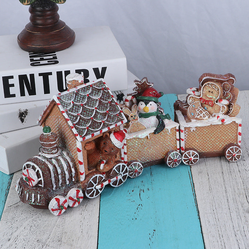 Train Christmas Resin Decoration