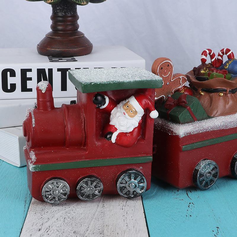 Train Christmas Resin Decoration